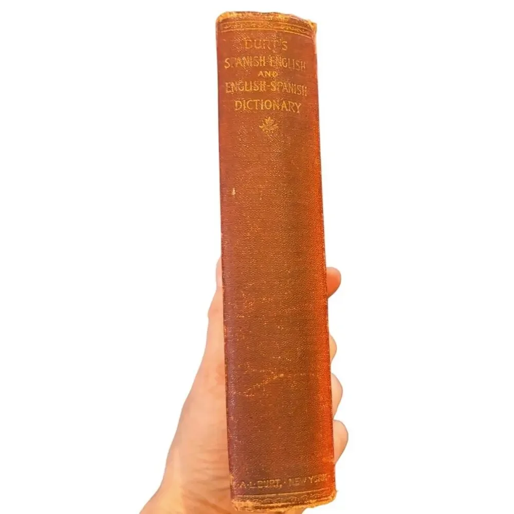 Vintage 1930's Burt's Spanish-English Dictionary Book, Wessely & Girones, HC
